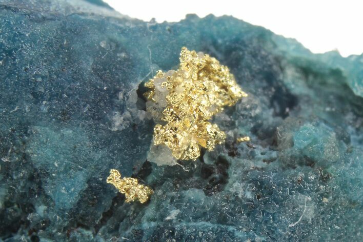 Native Gold in Shattuckite - Namibia #260100